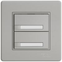 UP-Universaltaster EDIZIO.liv UNI SNAPFIX® 12…48V o.LED 2× 1-Tbed.Pap.hgu