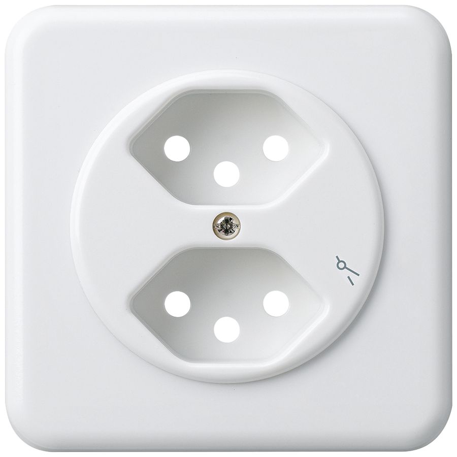 Kit frontal ENC basico 2×type 13/1 86×86mm blanc avec sécurité enfants