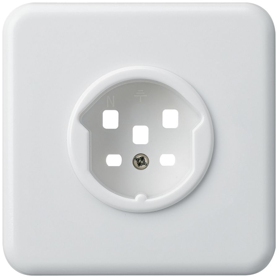 UP-Frontset HA basico für Steckdose Typ 25 mit Steckklemmen weiss