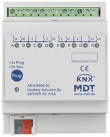Attuatore riscaldamento KNX AMD MDT AKH-0800.03 8-can 0.5A 24…230V 4UM