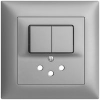 Kit frontale INC EDIZIOdue silver 88×88mm T12 con shutter