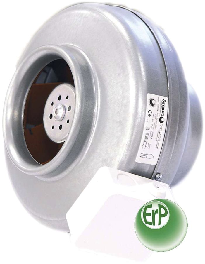 Rohreinbauventilator Östberg CK 200 A1 EC-y1 950m³/h 122W 2890 1/min Ø200mm