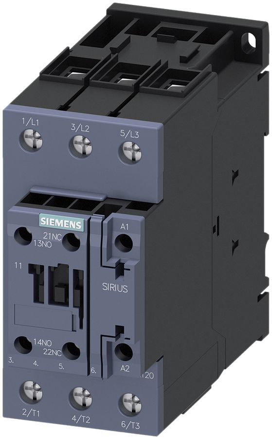 Contacteur de puissance Siemens SIRIUS 3RT2 S2 24VDC 3L 65A (+1F/1O) à vis