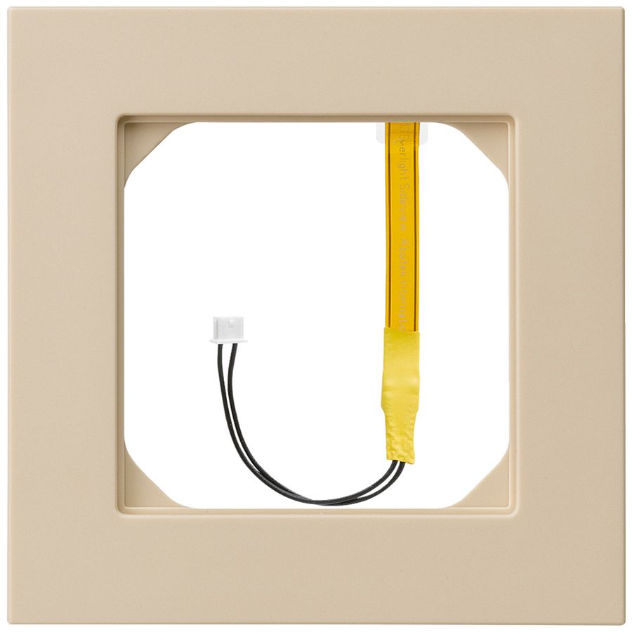 Cadre de recouvrement kallysto.pro 1×1 beige pour éclairage blanc