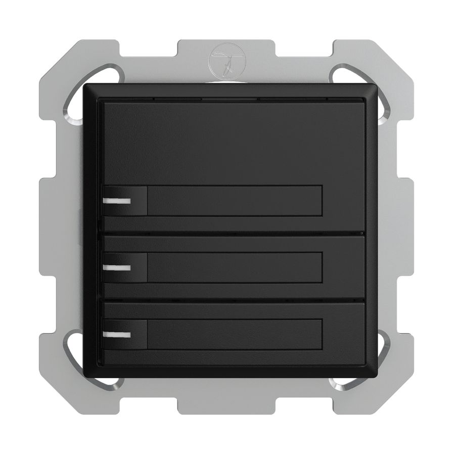 Poussoir KNX RGB ENC EDUE, 250mW, a.LED RGB, a.papier, 3×poussoir, 1×touche, no