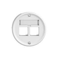 Montageset S-One STANDARDdue Q für 2×RJ45 gerade, weiss