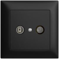 UP-TV-R-Dose EDIZIOdue 11dB schwarz Breitbanddose 5…2000MHz, FMI