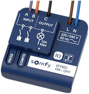 Ricevitore RF INS Somfy izymo io ON/OFF, attuatore-commutatore 1-canale 230V/10A