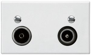 Presa d'antenna INS FLF R-TV 19dB di passaggio bianco