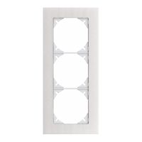 Abdeckrahmen EDIZIOdue prestige 3×1 marmor weiss