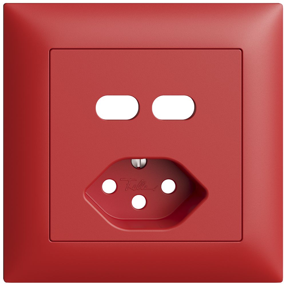 UP-Montageset Feller EDIZIOdue für Steckdose USB 2×Typ C + Typ 13 berry