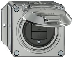 AP-Storenschalter ELEMENT 1P 2 Tasten mit Deckel aluminium