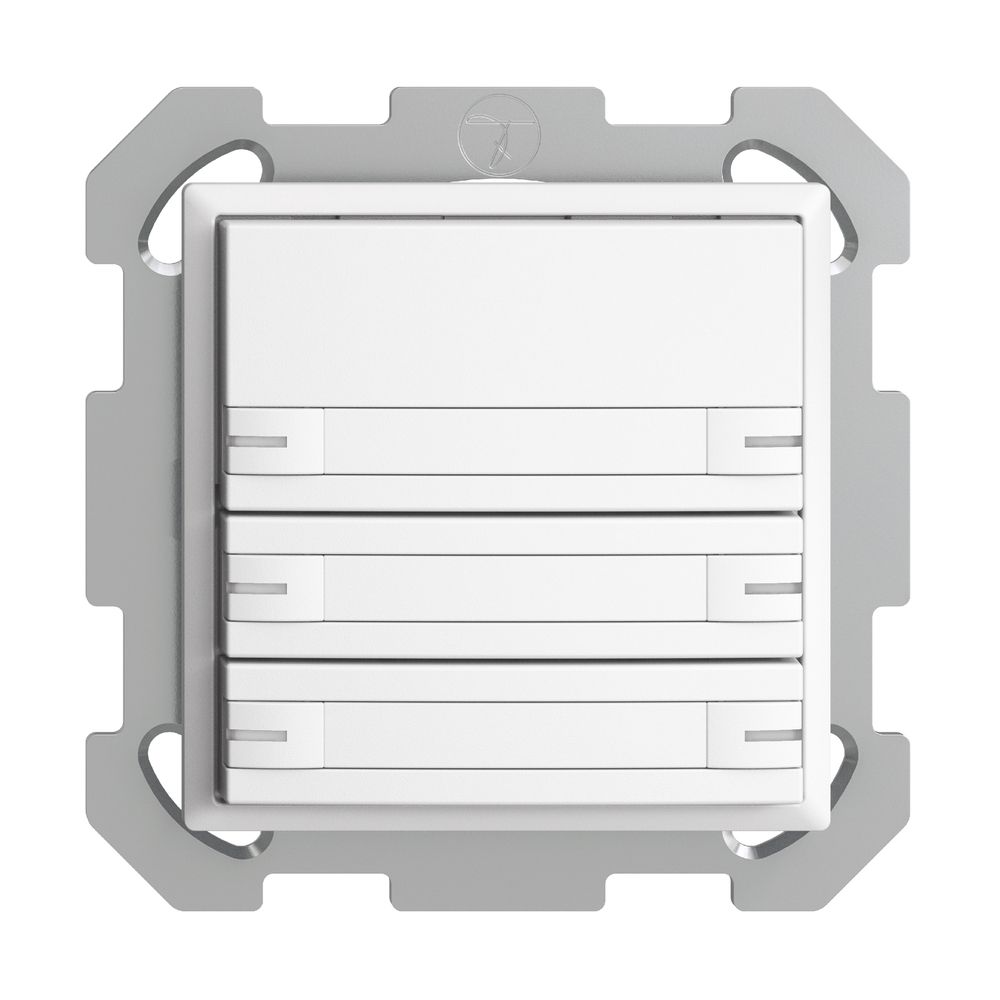 UP-KNX-Taster RGB EDUE, 250mW, m.RGB-LED, m.Papier., 6×Taste, 1×Tastenb., ws
