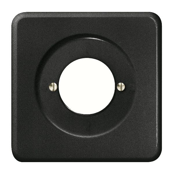 Kit frontale INC nero per interr.a chiave, s.incisione