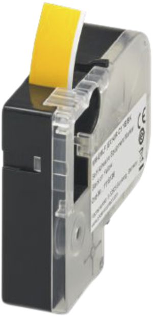 Étiquette PX MM-EMLF (EX14)R C1 YE/BK continue×12mm jaune/noir