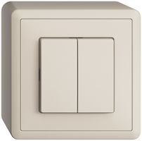 AP-Taster EDIZIOdue 2×A-R/1P crema