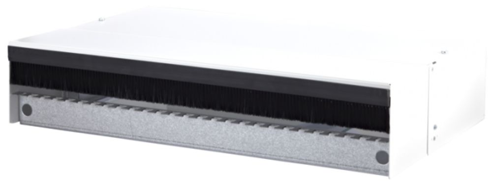 AP-Gehäuse, 2HE, Wandmontage, für 2 Panel, Kabelverbinder, weiss