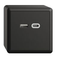 Prise AP USB 18W type A + type C Feller EDIZIOdue FX54 230V 3600mA noir