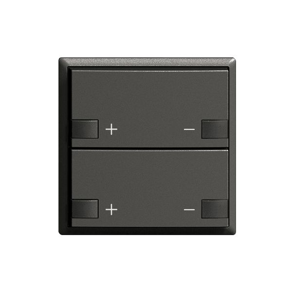 Frontset 2×Dimmer 2K/2T ZEP EDIZIOdue schwarz