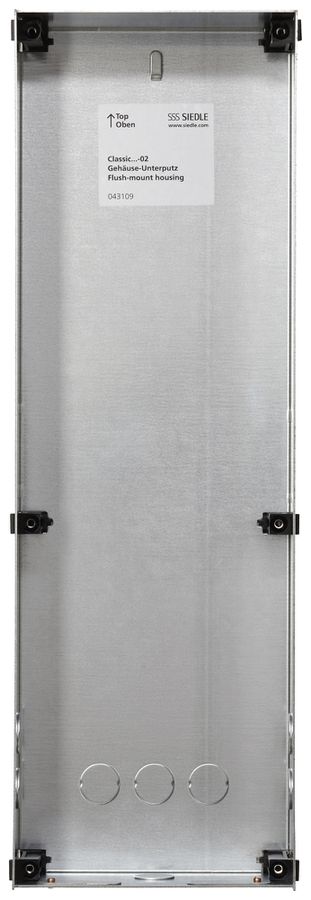 Boîtier ENC Siedle Classic 1× 154×468×65mm argent