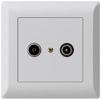 UP-Antennendose kallysto.line R/TV 23dB Durchgangsdose hellgrau