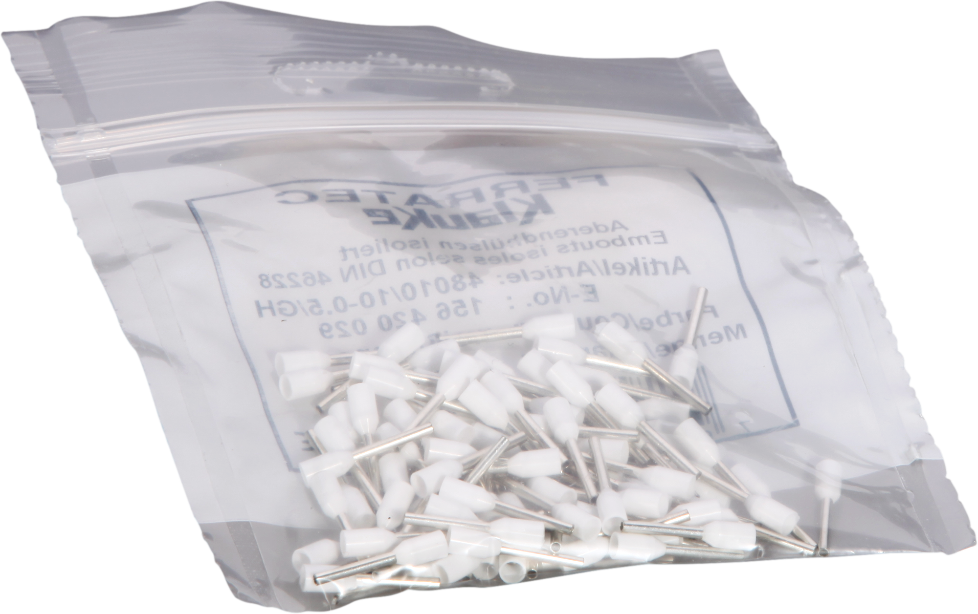 Aderendhülse Ferratec DIN isoliert 0.5mm²/10mm weiss