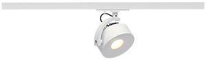 LED-Strahler SLV KALU TRACK, 12W 800lm 3000K mit 1-Phasen-Adapter IP20 weiss