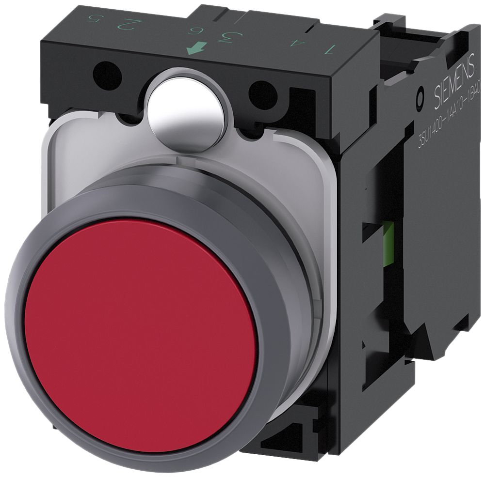 Drucktaster Siemens SIRIUS ACT Halter 1S rot Metallfrontring