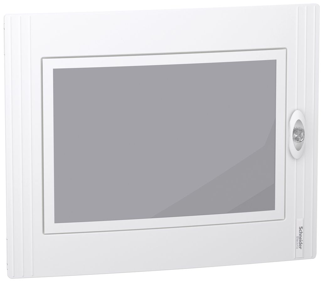 Tür SE PrismaSeT XS für 2×24TE Sichtfenster aus Glas Rahmen weiss 550×450×20mm