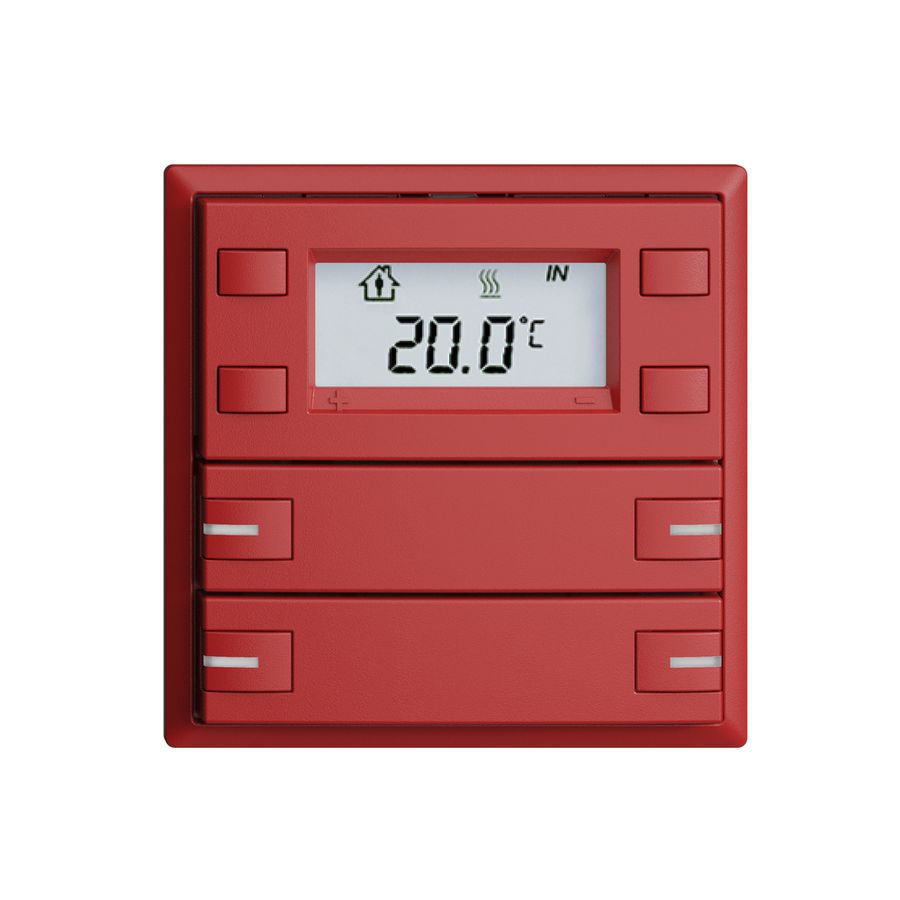 Poussoir RTH ENC KNX 4× EDIZIOdue F berry, avec LED RGB