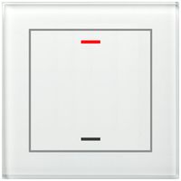 Poussoir KNX RGBW ENC MDT BE-GTL10W.01 1t/2a verre blanc "neutre"