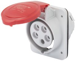 EB-Steckdose CEE GEWISS 32A IP44 4P 6h 415V Schraubklemmen Ø71×176mm rot