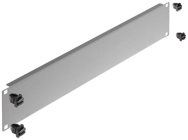 Blindplatte 19" R&M Click, 2HE, grau, RAL7035