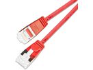 Cavo patch SLIM: 25cm, rosso, 50 pezzi Cat.6A, U/FTP, jack non infrangibile