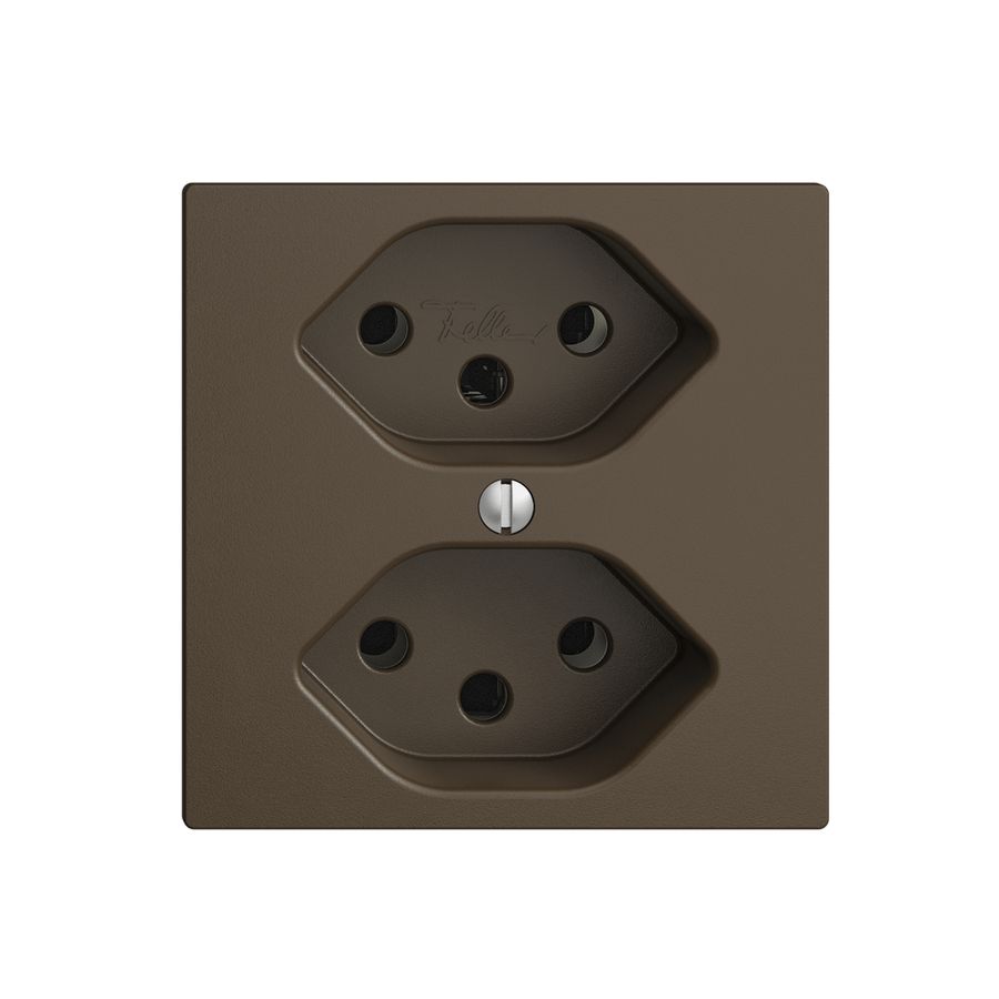 UP-Steckdose EDIZIOdue 2×T13 coffee