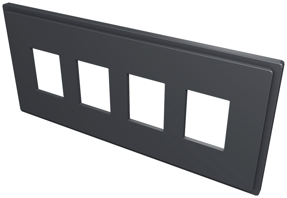 Coperchio R&M U-Box 210 Snap-in RJ45 4 porte, nero