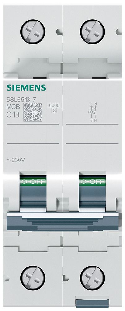 Leitungsschutzschalter Siemens SENTRON 5SL6 1LN 230V C 13A 6kA 2TE