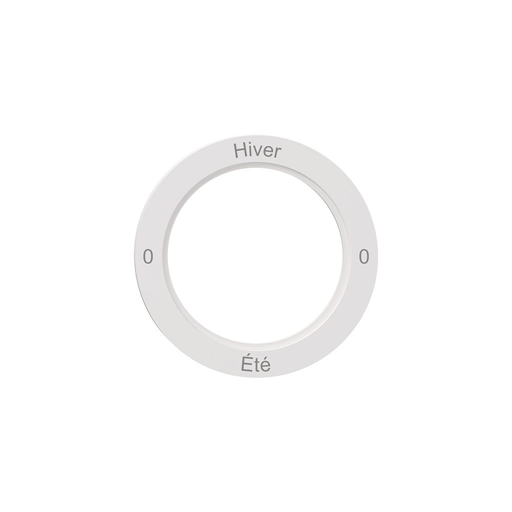 Kennscheibe NEVO, f.Drehschalter, 0-Hiver-0-Été, weiss