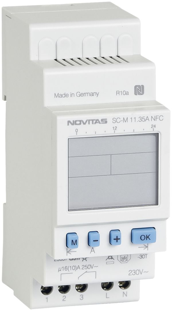 Timer settimanale AMD NOVITAS SC-M 11.35A NFC 230V 1-canale astro