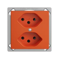 EB-Steckdose EDIZIOdue 2×T13 orange