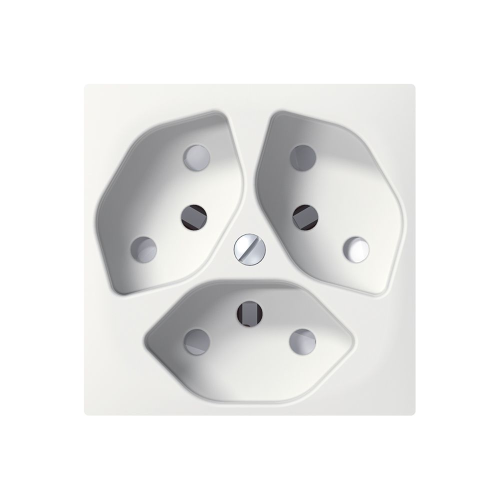 Frontplatte SIDUS weiss zu 3×T13 mit shutter