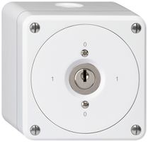 AP-Schlüsselschalter robusto ohne Klappdeckel 0/1P weiss