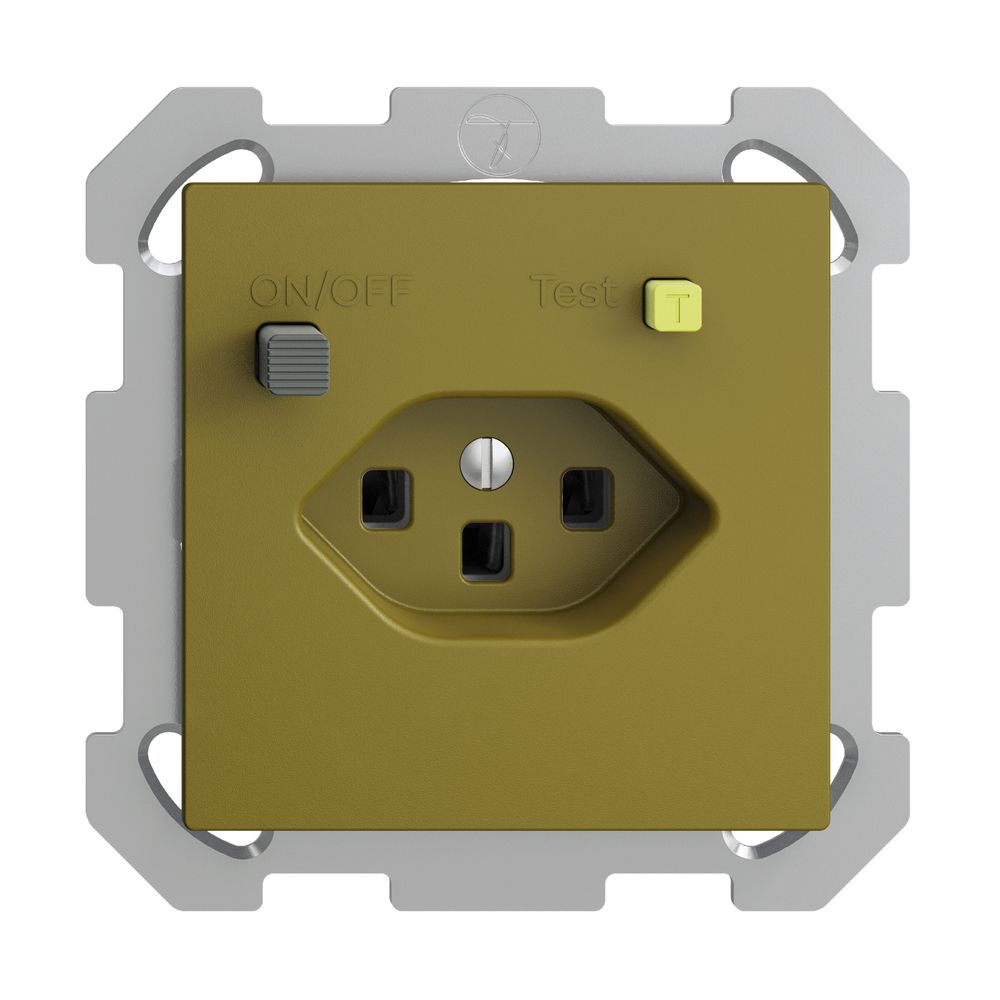 UP-Steckdose EDIZIOdue T23 FI 30mA FM, olive