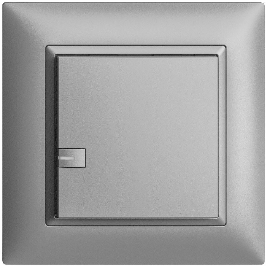 UP-Universaltaster 1×1T Steckklemme EDIZIOdue silver, mit LED