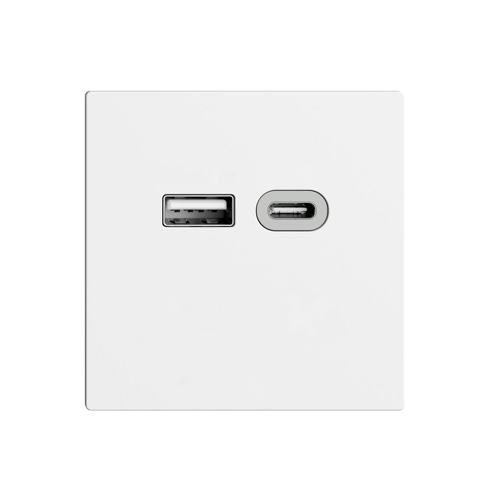 Prise USB 18W type A + type C Feller EDIZIOdue F 230V 3600mA blanc