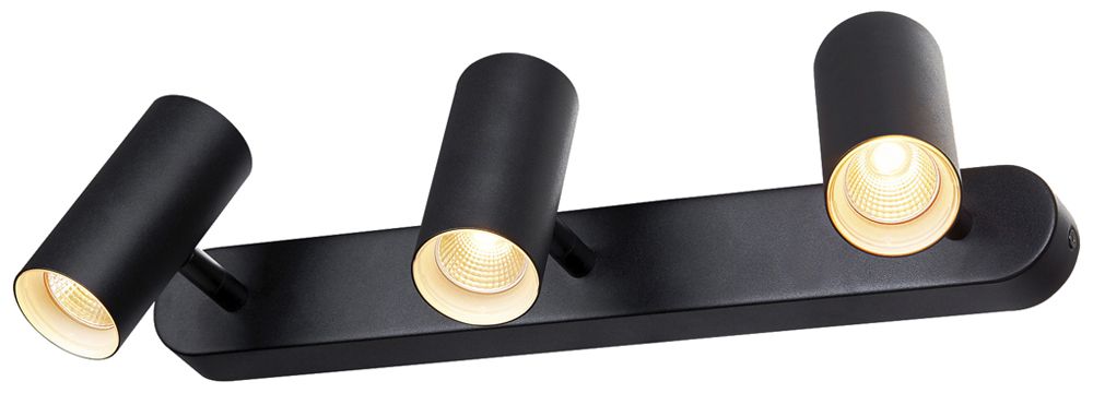 Spot LED SLV NOBLO 19W 2350lm 927 REG 400×105×127mm nero 3×Spot