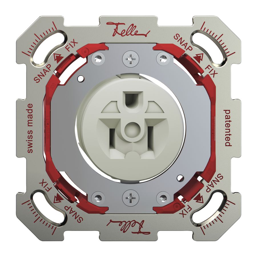 Prise ENC NEMA SNAPFIX® 1×US/CA (NEMA 5-15) (type B) 20A 125V IP20 alu