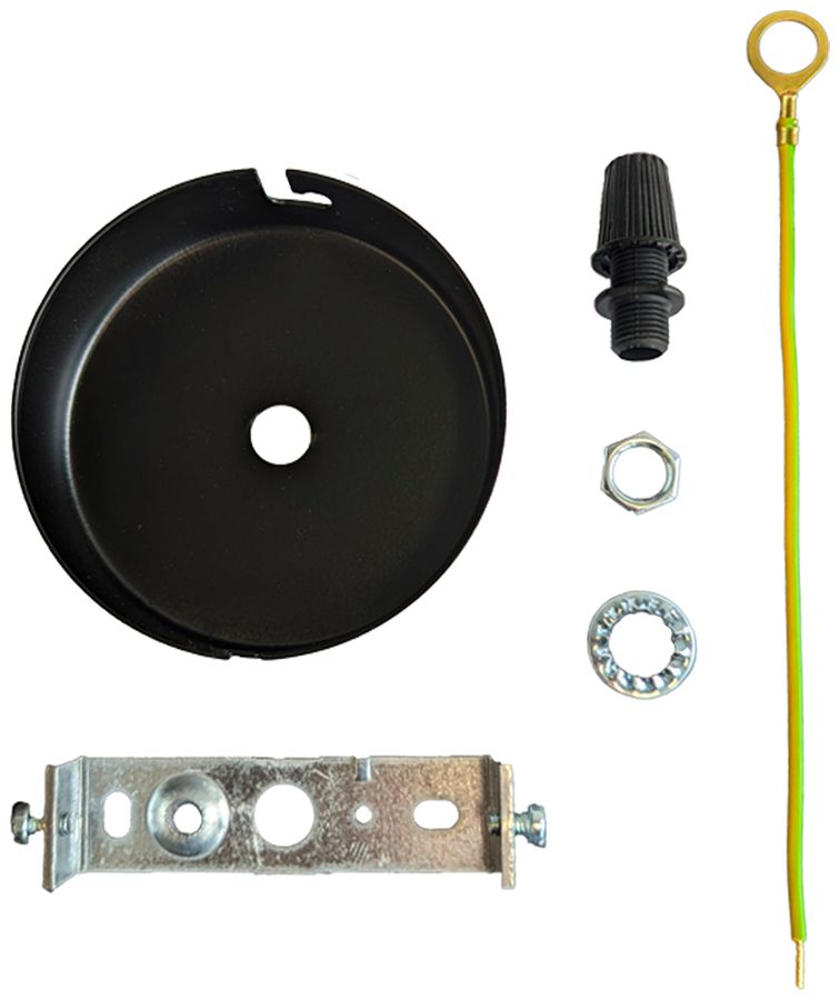 Baldachin Elektrogros Stahl Ø75×24mm schwarz