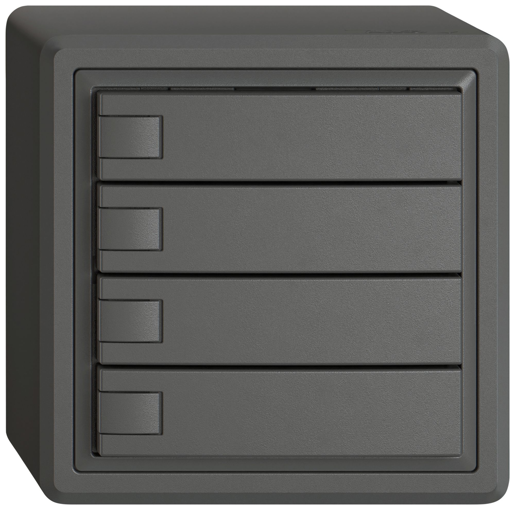 Poussoir KNX RGB AP EDIZIO.liv SNAPFIX® capteur temp.s.LED 4× comm.1T grf