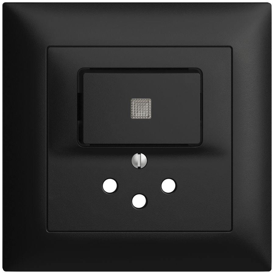 Kit frontale INC EDIZIOdue nero 88×88mm T12 con lente, prot.bamb.